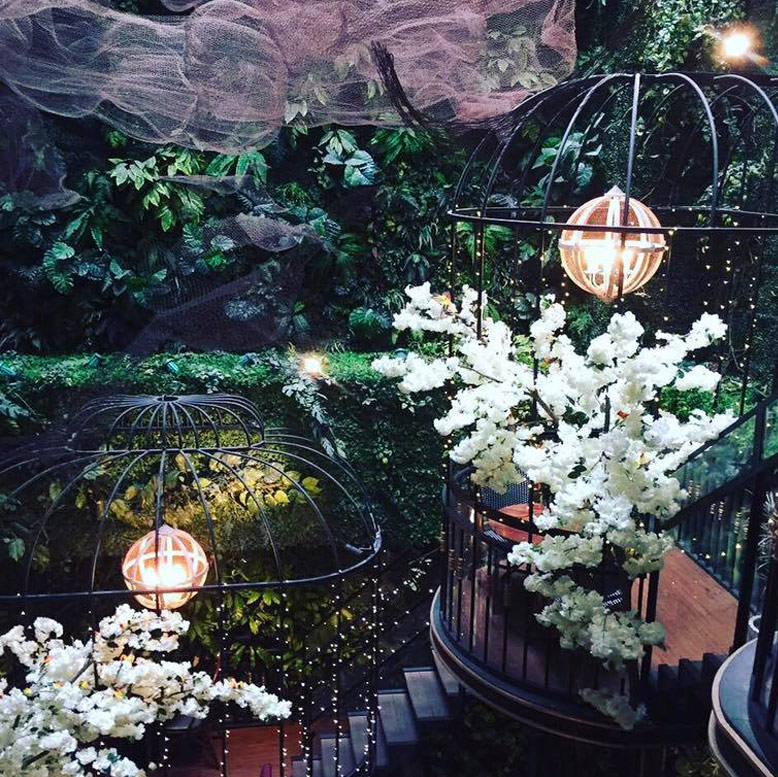 Accompany with Cafe Terrace decorated Tet 2018